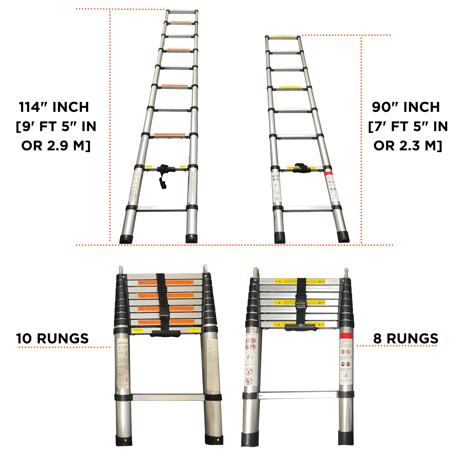 Aluminum Telescoping Ladder For Walkabout & Breezeway RTT - Image 3