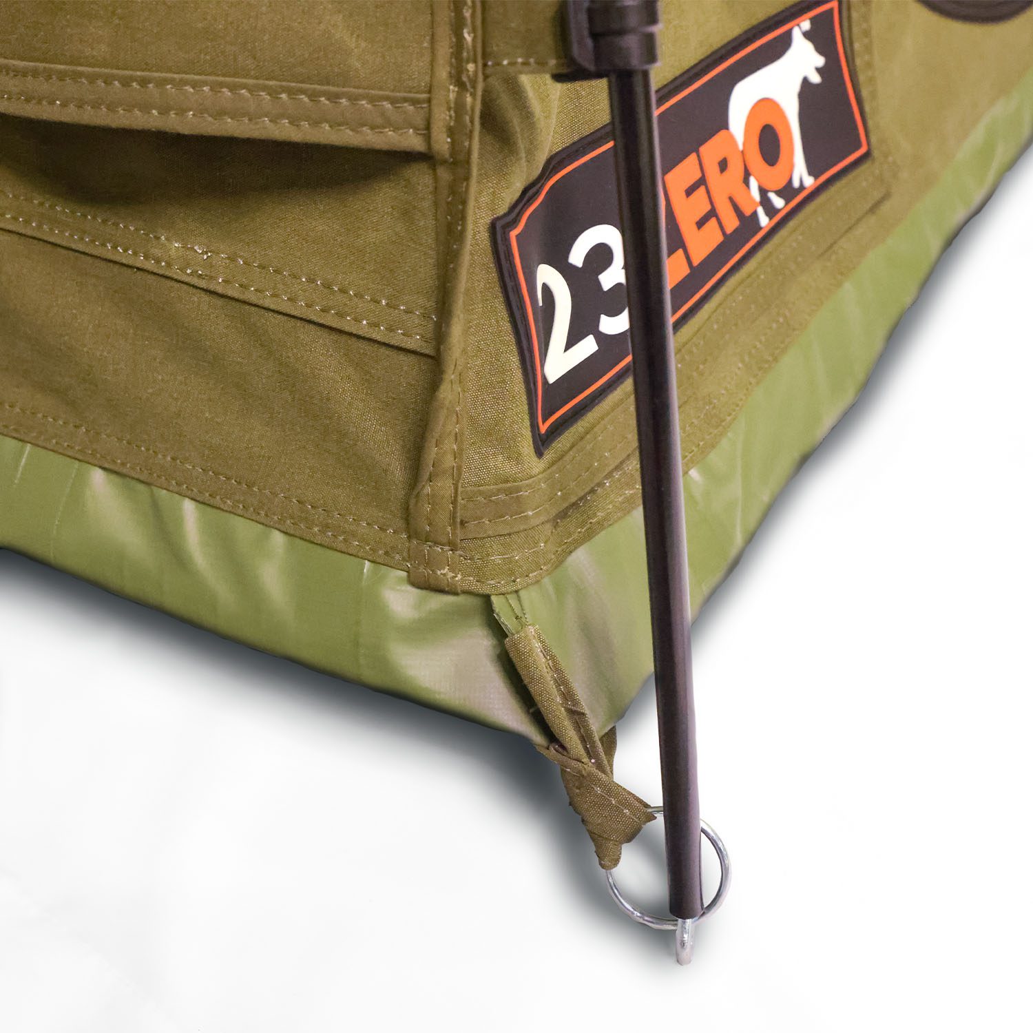23Zero Dual 1100 Swag Tent Pole Stake Detail