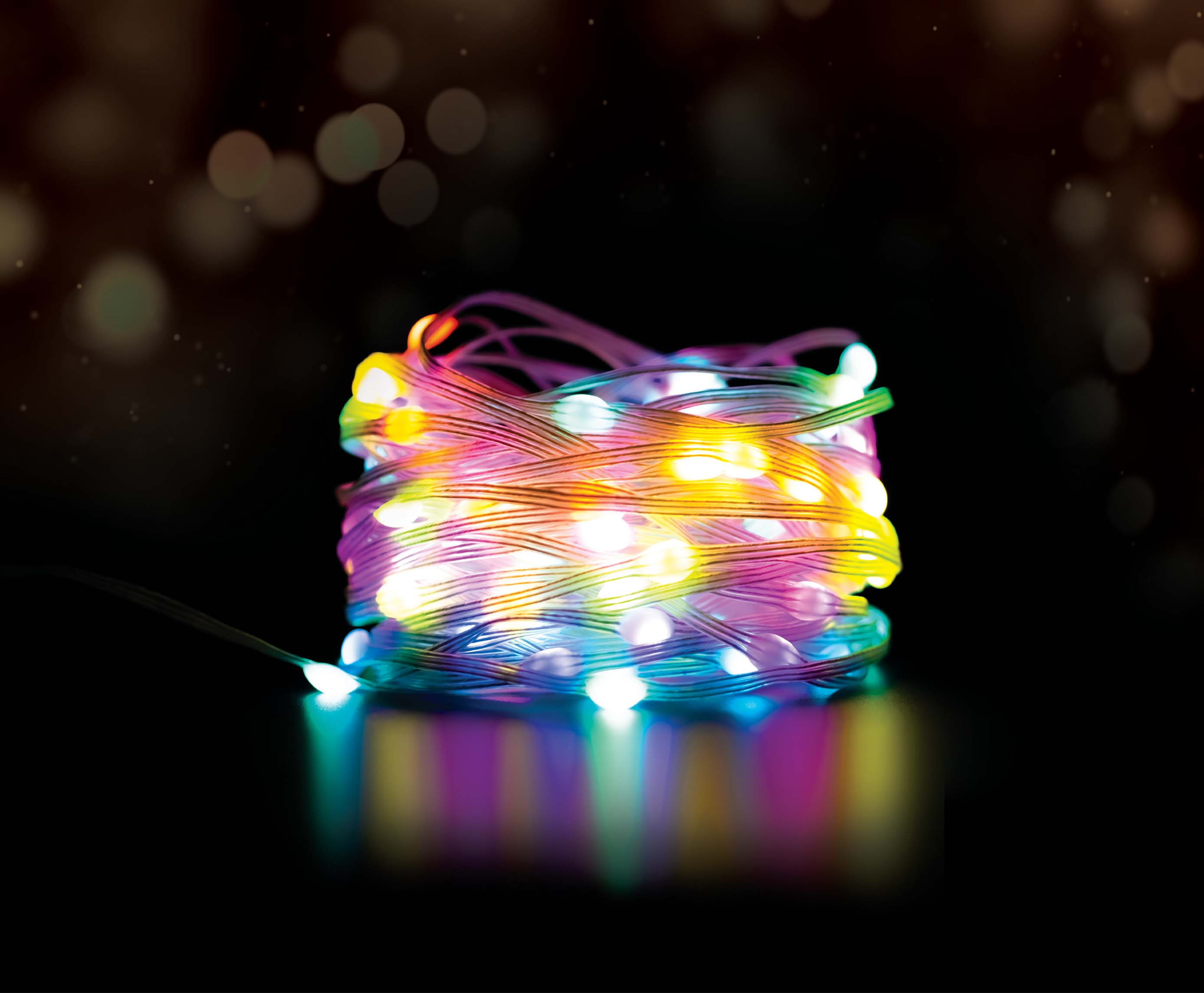 UC Gear LED String 34' - Multi Color with Remote Multi Color Lights Illuminated