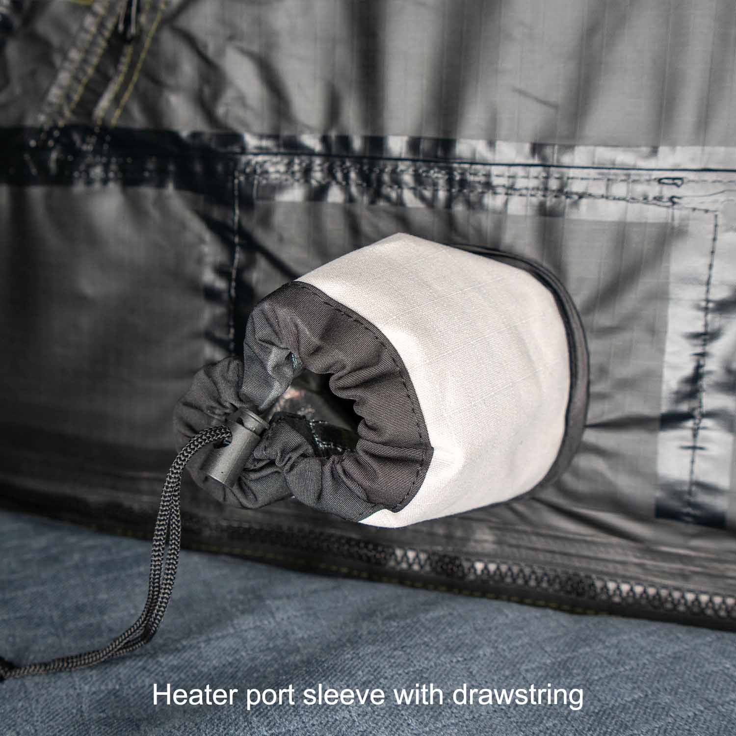 23Zero Armadillo AX2 Hard Shell Side Open Rooftop Tent Heater Port Sleeve With Drawstring