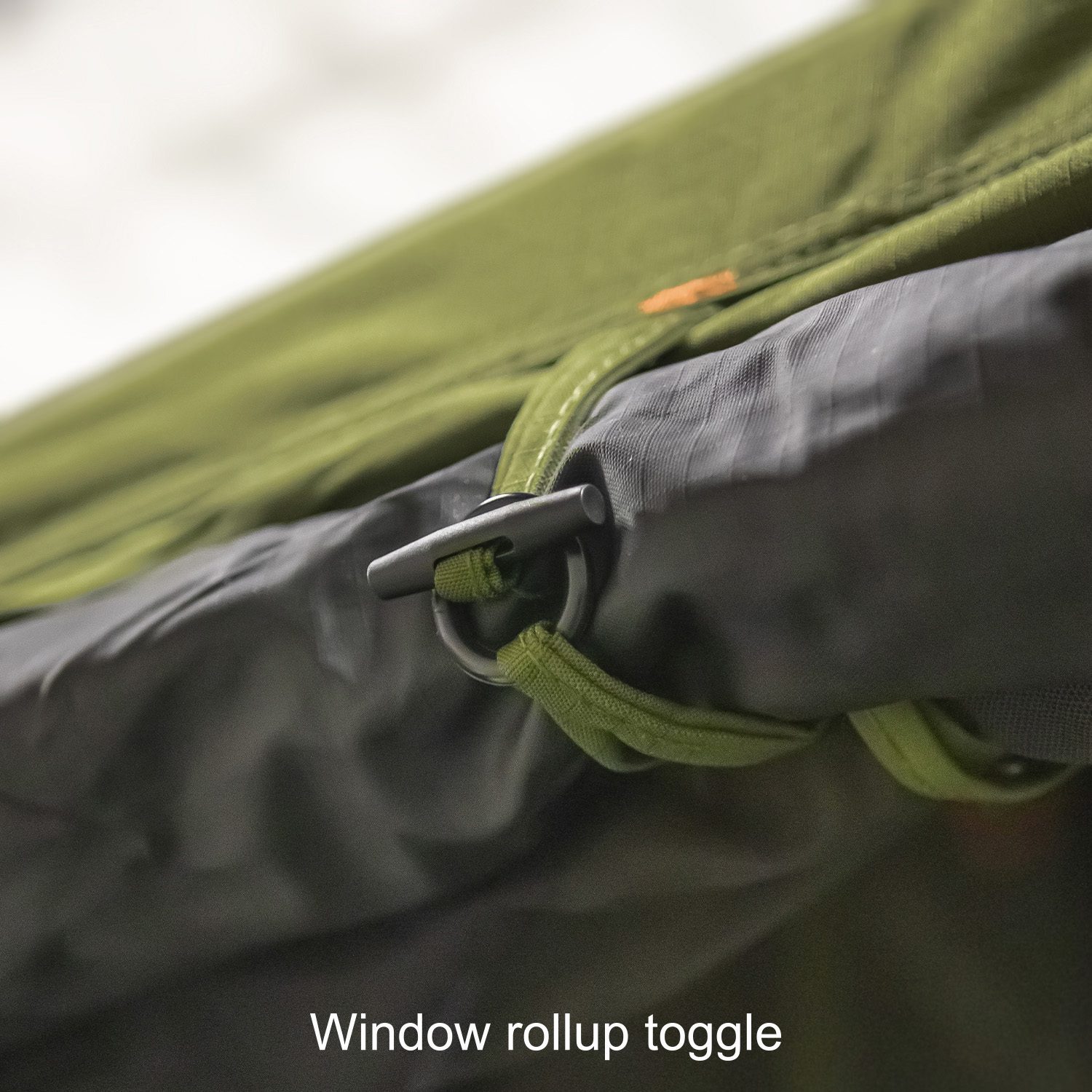 23Zero Walkabout 2.0 soft shell rooftop tent window rollup toggle, available in 56, 62, and 72 sizes