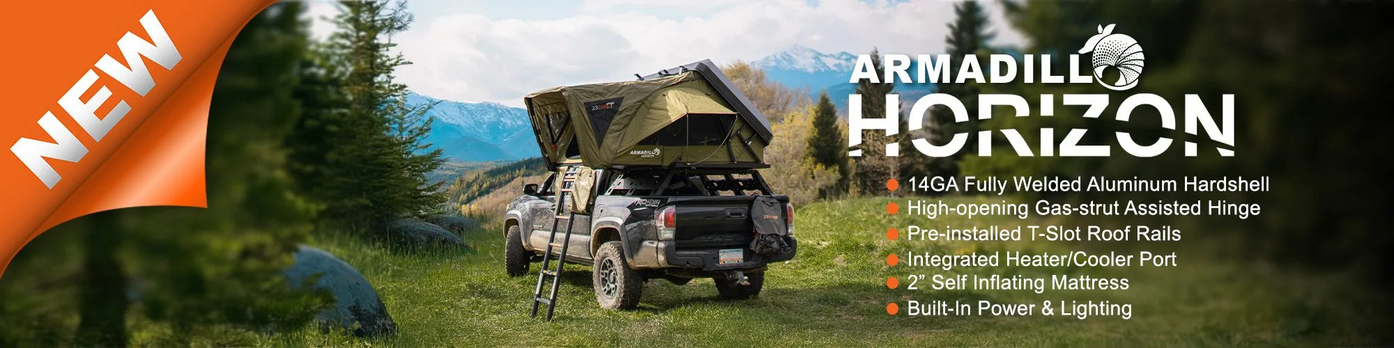 23Zero Horizon Hard Shell Roof Top Tent New Product Alert Banner Product Details