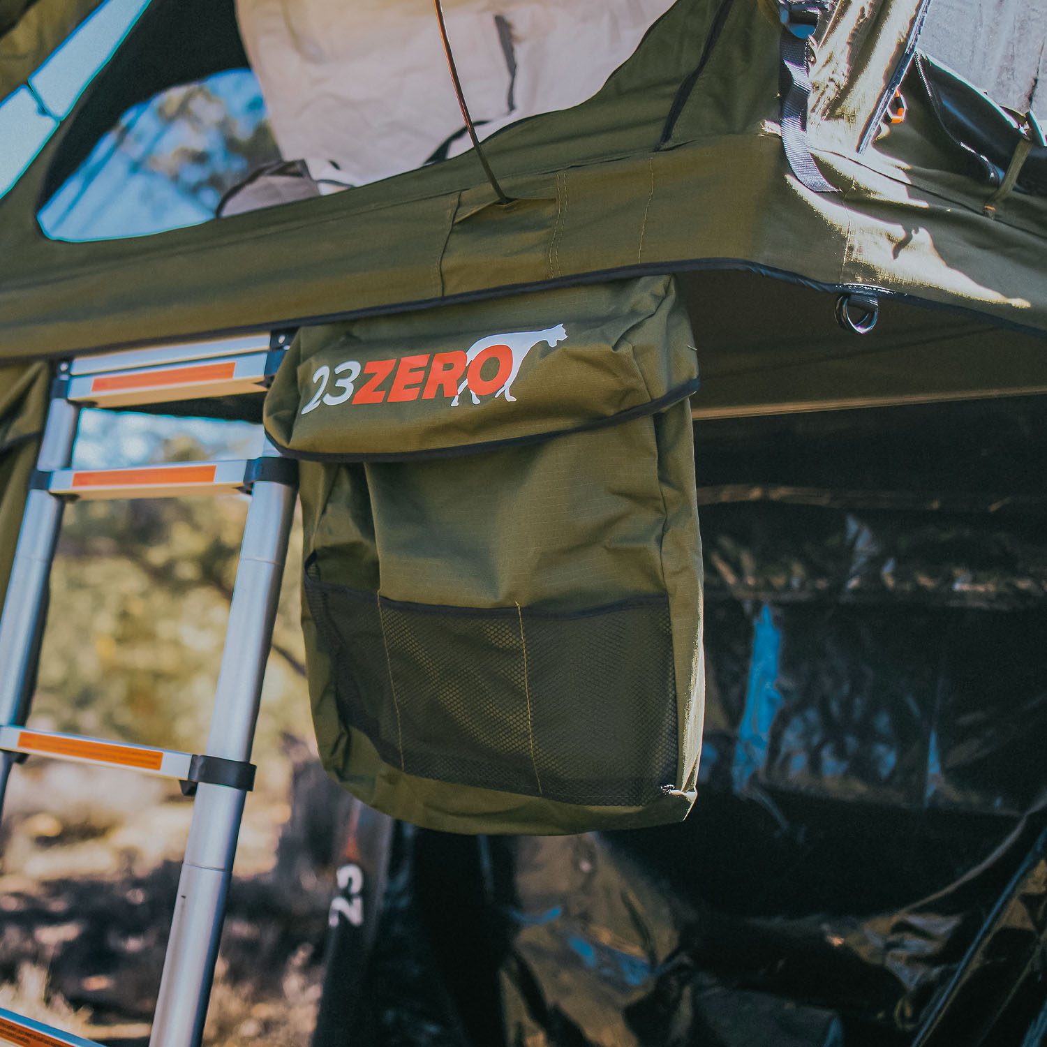 23Zero Universal Keder Rail Boot Bags For Rooftop Tents Installed Liftestyle