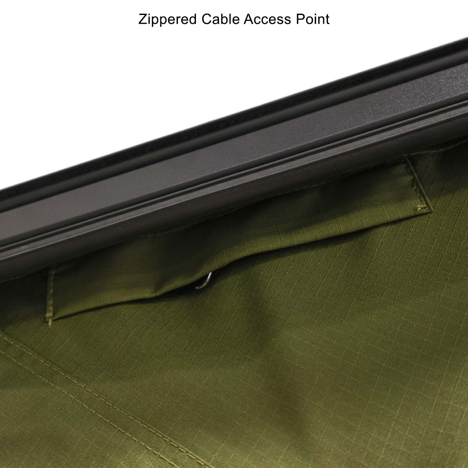 Kabari SuperFly Hybrid Wedge Lightweight Rooftop Tent Zippered Cable Access Point