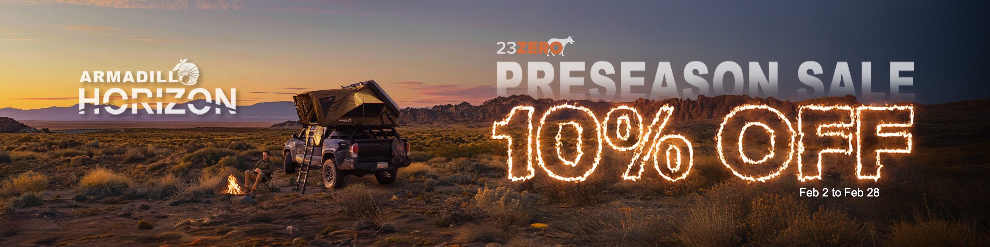 Armadillo Horizon February Preseason Roof Tent Sale Save 10% on Horizon 2 and Horizon 3