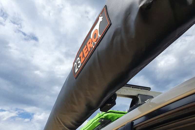 RacksBrax XD Awning Quick Release Hitch in Action with 23Zero Awning